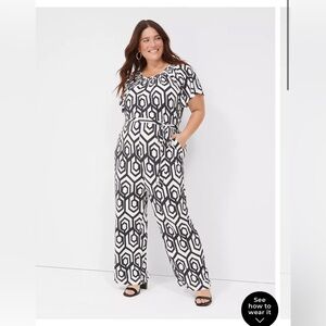 Lane Bryant Geometric Print Jumpsuit